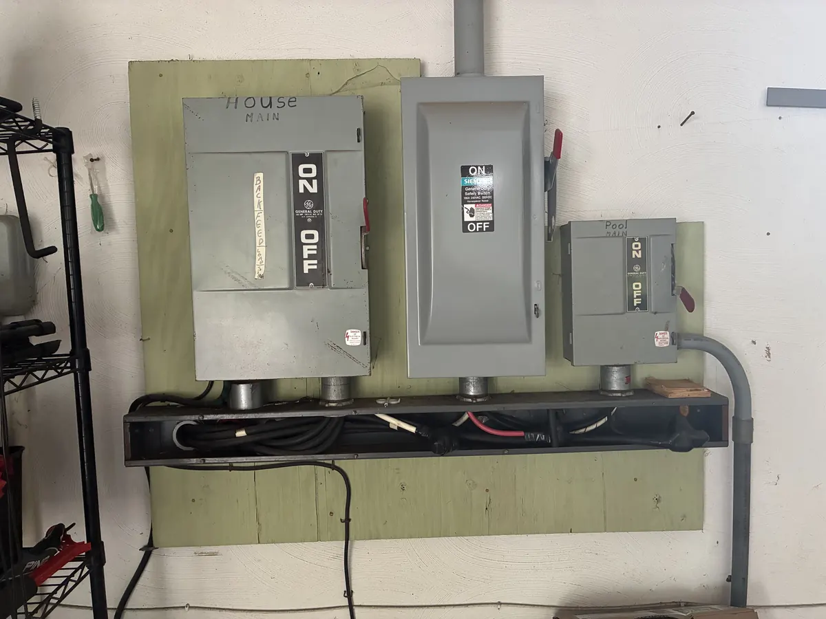 Before: aging fused disconnects, Indian Hill OH